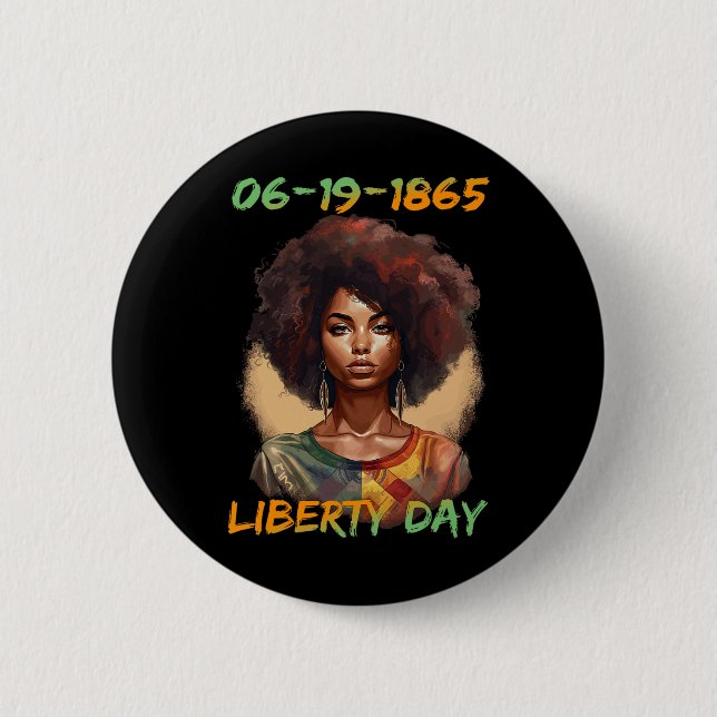 Chapa Redonda De 5 Cm - Día de la Independencia de las Mujeres Afroameri (Anverso)