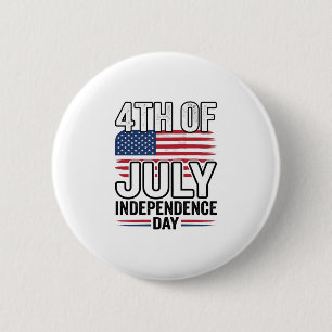 Chapa Redonda De 5 Cm Día de la Independencia del 4 de Julio Diseño de c