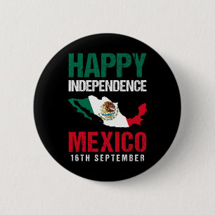 Chapa Redonda De 5 Cm Día de la Independencia Mexicana 16 de Septiembre