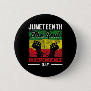 Chapa Redonda De 5 Cm Día de la Libertad Juneteenth Día de la Libertad R