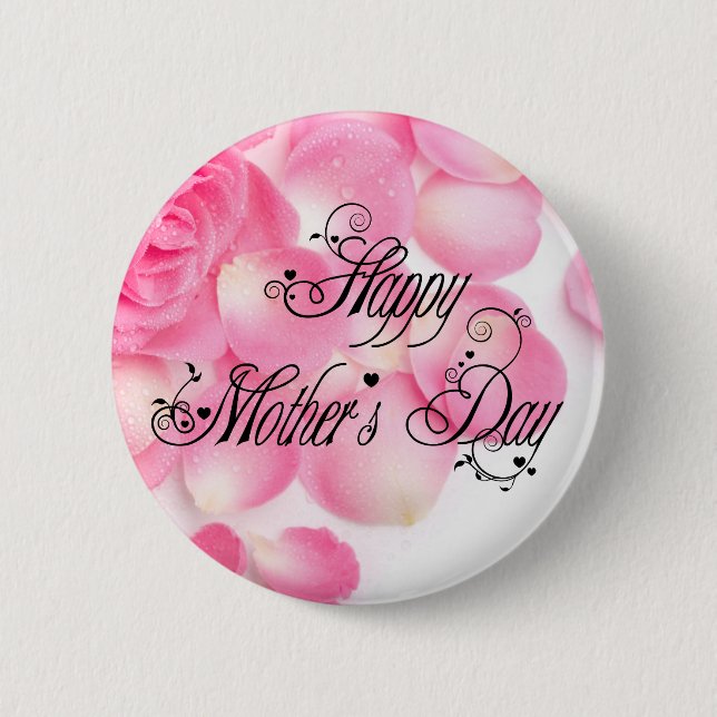 Chapa Redonda De 5 Cm Día de la Madre feliz (Anverso)