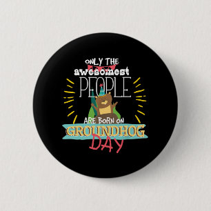 Chapa Redonda De 5 Cm Día de la Marmota Día del Aniversario 2020 Regalo