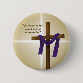 Chapa Redonda De 5 Cm Día de la Resurrección de la Violeta Púrpura de la