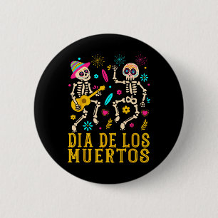 Chapa Redonda De 5 Cm Día De Los Muertos Día De La Vestimenta Del Espele