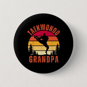 Chapa Redonda De 5 Cm Día de los Padres de los Abuelos de Taekwondo