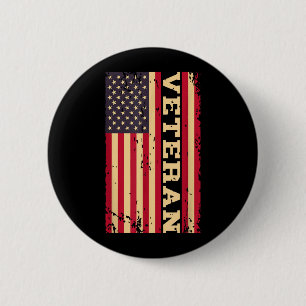 Chapa Redonda De 5 Cm Día de los Veteranos Veteranos Estados Unidos Amér