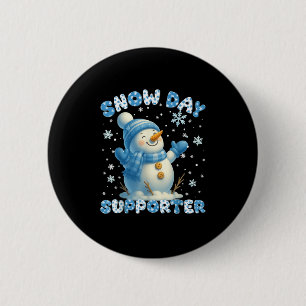Chapa Redonda De 5 Cm Día de Nieve partidario Cute Snowman copo de nieve
