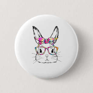 Chapa Redonda De 5 Cm Día de Pascua Aluminio lindo conejito Cara Tejido 