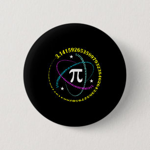 Chapa Redonda De 5 Cm Día de Pi 3,14 Número Pi Símbolo Matemáticas Cienc