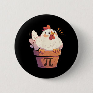 Chapa Redonda De 5 Cm Día de Pi de Pastel de Pollo Hombres Mujeres Niños
