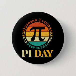 Chapa Redonda De 5 Cm Día de Pi - Día de Pi Amante de las Matemáticas Sí