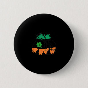 Chapa Redonda De 5 Cm Día de San Patricio Amante del Boxeo Guantes Irlan