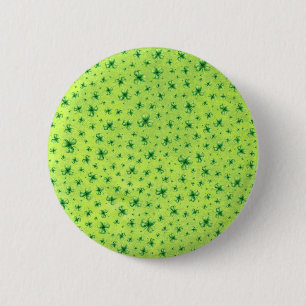 Chapa Redonda De 5 Cm Día de San Patricio Aquarela Trébol en verde