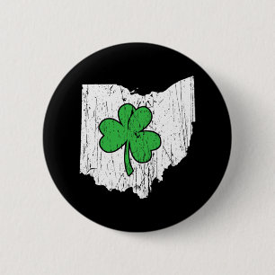 Chapa Redonda De 5 Cm Día de San Patricio de Ohio State trébol verde de 