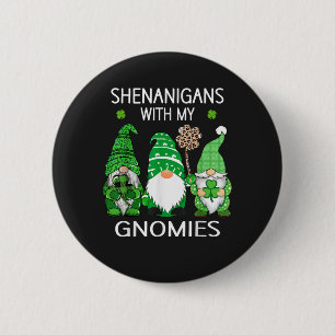 Chapa Redonda De 5 Cm Día de San Patricio Gnomos Leopardo Shamrock Afort