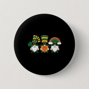Chapa Redonda De 5 Cm Día de San Patricio Shamrock Afortunado Gnomos Irl