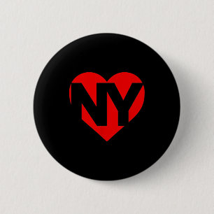 Chapa Redonda De 5 Cm Día de San Valentín Corazón Nueva York Nyc Corazón