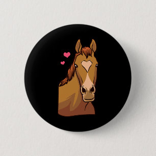 Chapa Redonda De 5 Cm Día de San Valentín de caballos Corazón de Camisas