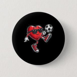 Chapa Redonda De 5 Cm Día de San Valentín de fútbol cariñoso Bo