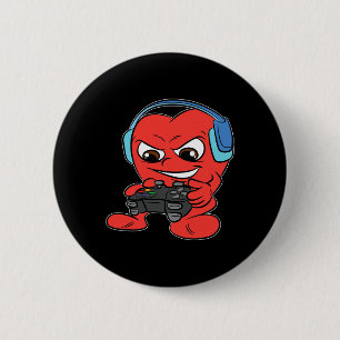 Chapa Redonda De 5 Cm Día de San Valentín de Heart Gamer Cute Videojuego