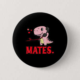 Chapa Redonda De 5 Cm Día de San Valentín Parejas Almas Gemelas Dinos Co