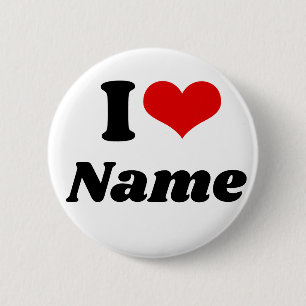 Chapa Redonda De 5 Cm Día de San Valentín personalizable Te amo Corazón