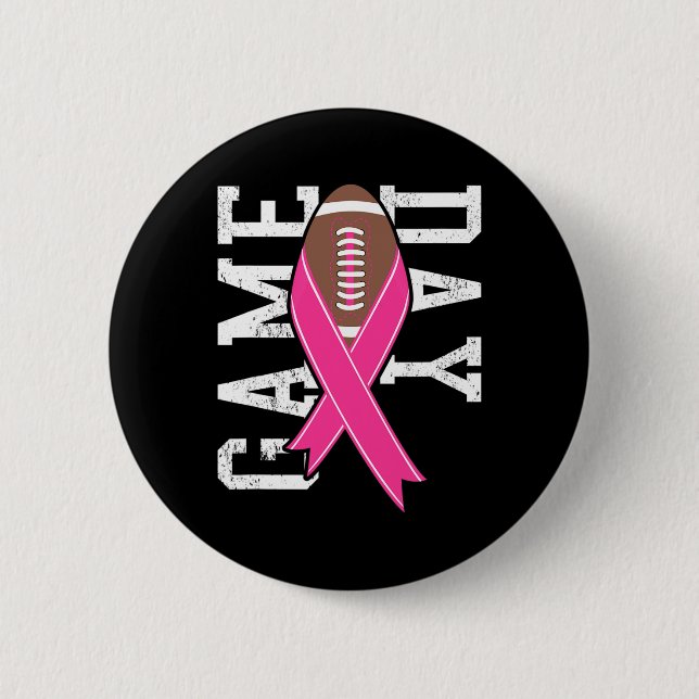 Chapa Redonda De 5 Cm Día del Juego - Conciencia sobre el cáncer de mama (Anverso)