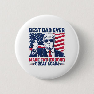 Chapa Redonda De 5 Cm Día del Padre Divertido Trump Mejor Papá de Todos