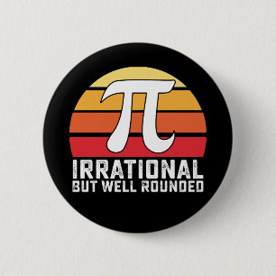 Chapa Redonda De 5 Cm Día del Pi Irracional Pero Bien Redondeado Matemát