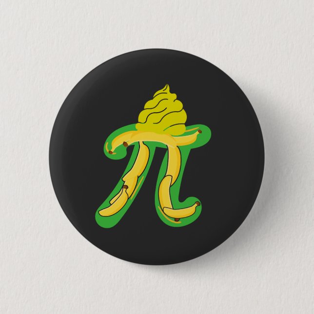 Chapa Redonda De 5 Cm Día del Pie de Banana Cream (Anverso)