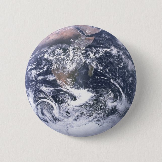 Chapa Redonda De 5 Cm Día del Planeta Tierra desde el espacio (Anverso)