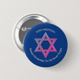 Chapa Redonda De 5 Cm Día del Recuerdo del Holocausto YOM HASHOAH