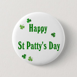 Chapa Redonda De 5 Cm Día del St Patty feliz