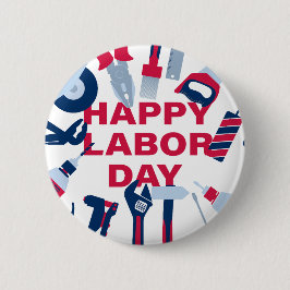Chapa Redonda De 5 Cm Día del trabajo feliz Semana