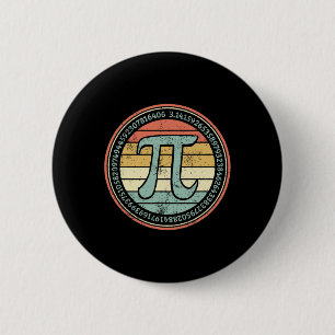 Chapa Redonda De 5 Cm Día divertido del Pi retro Matemáticas del Pi para
