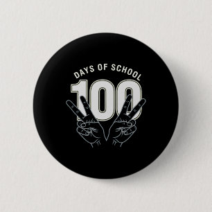 Chapa Redonda De 5 Cm Día divertido número 100 de la escuela para maestr