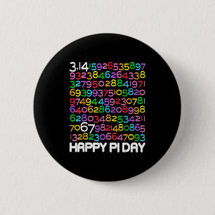 Chapa Redonda De 5 Cm Día feliz 3.14 amante de las matemáticas 67 profes