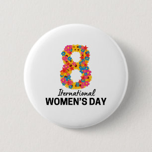 CHAPA REDONDA DE 5 CM DÍA INTERNACIONAL DE LA MUJER