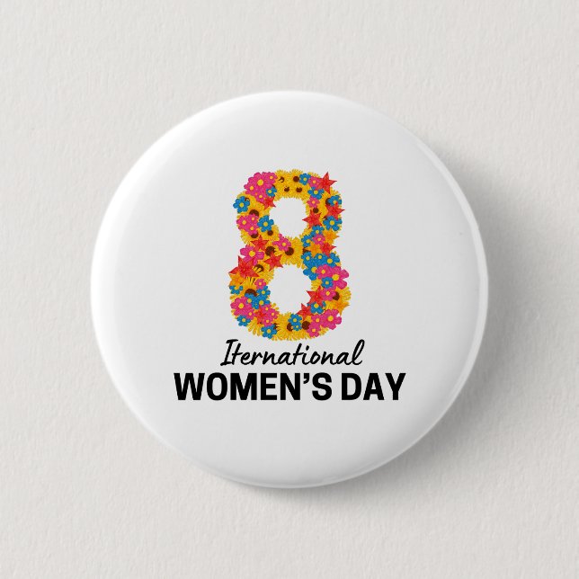 CHAPA REDONDA DE 5 CM DÍA INTERNACIONAL DE LA MUJER (Anverso)