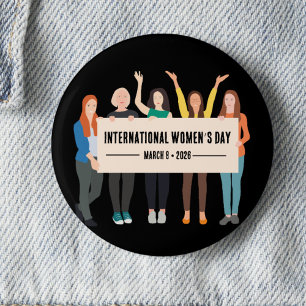 Chapa Redonda De 5 Cm Día Internacional de la Mujer