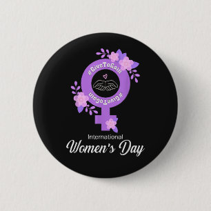 Chapa Redonda De 5 Cm Día Internacional de la Mujer 8 de marzo