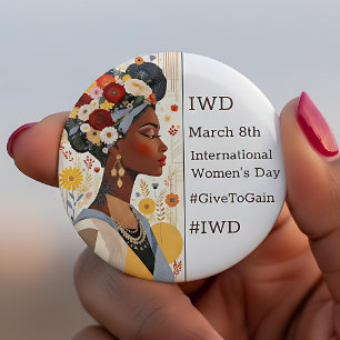 Chapa Redonda De 5 Cm Día Internacional de la Mujer   DIM #DaparaGanar