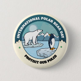 Chapa Redonda De 5 Cm Día Internacional del Polo