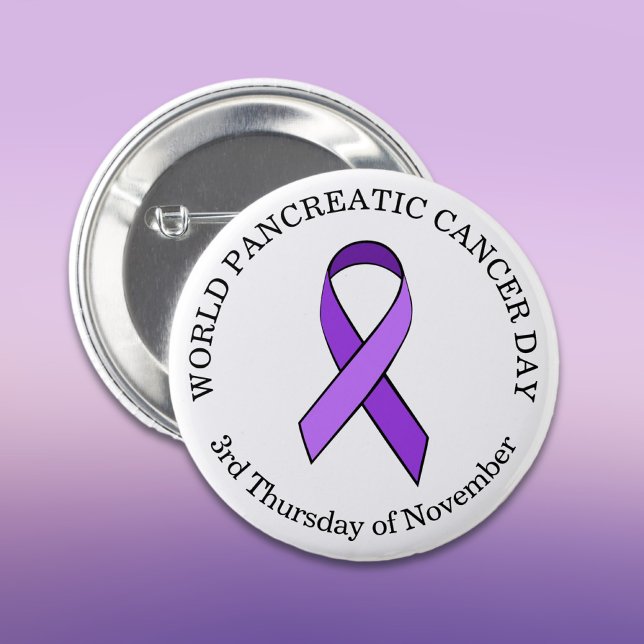 Chapa Redonda De 5 Cm Día Mundial contra el Cáncer Pancreático (Subido por el creador)