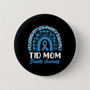 Chapa Redonda De 5 Cm Día Mundial de Conciencia sobre la Diabetes T1d Ti