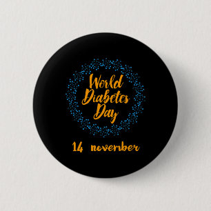 Chapa Redonda De 5 Cm Día Mundial de la Diabetes