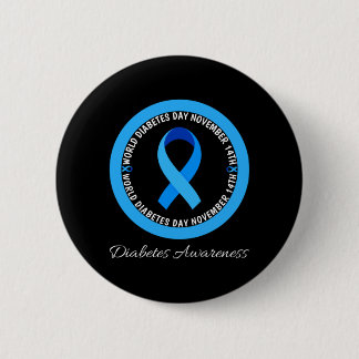 Chapa Redonda De 5 Cm Día Mundial de la Diabetes 2023 Diabetes Tipo 1 Ti