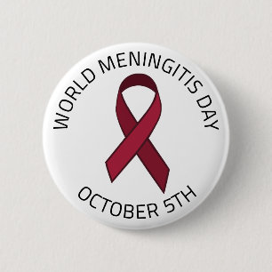 Chapa Redonda De 5 Cm Día Mundial de la Meningitis - 5 de octubre