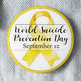 Chapa Redonda De 5 Cm Día Mundial de la Prevención del Suicidio 10 de se