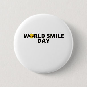 Chapa Redonda De 5 Cm Día Mundial de la Sonrisa